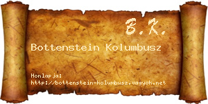 Bottenstein Kolumbusz névjegykártya