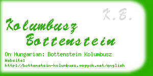 kolumbusz bottenstein business card